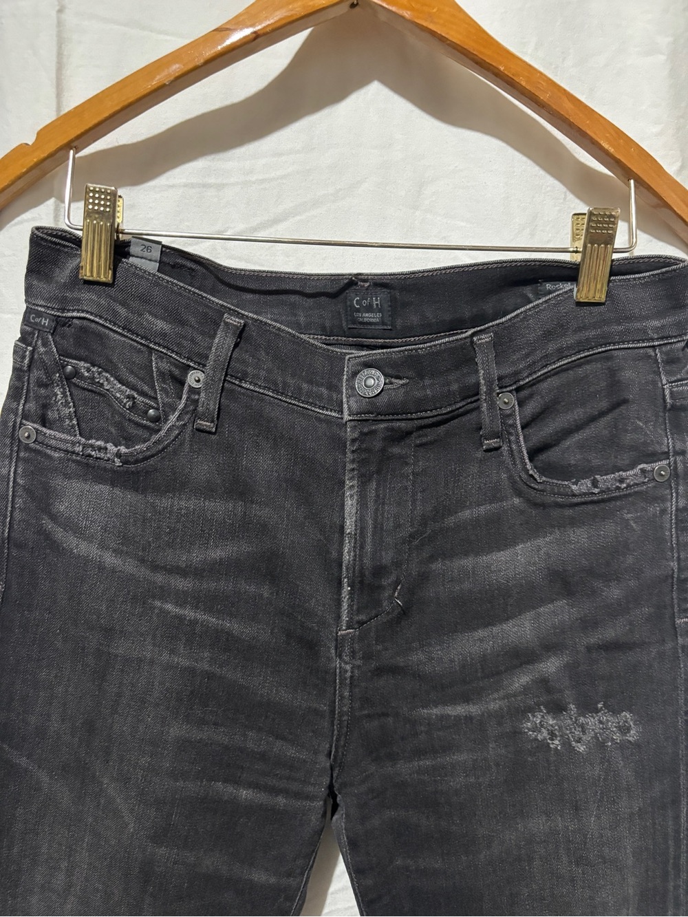 Citizens of Humanity Rocket high rise skinny jeans in black - Picture 3 of 8